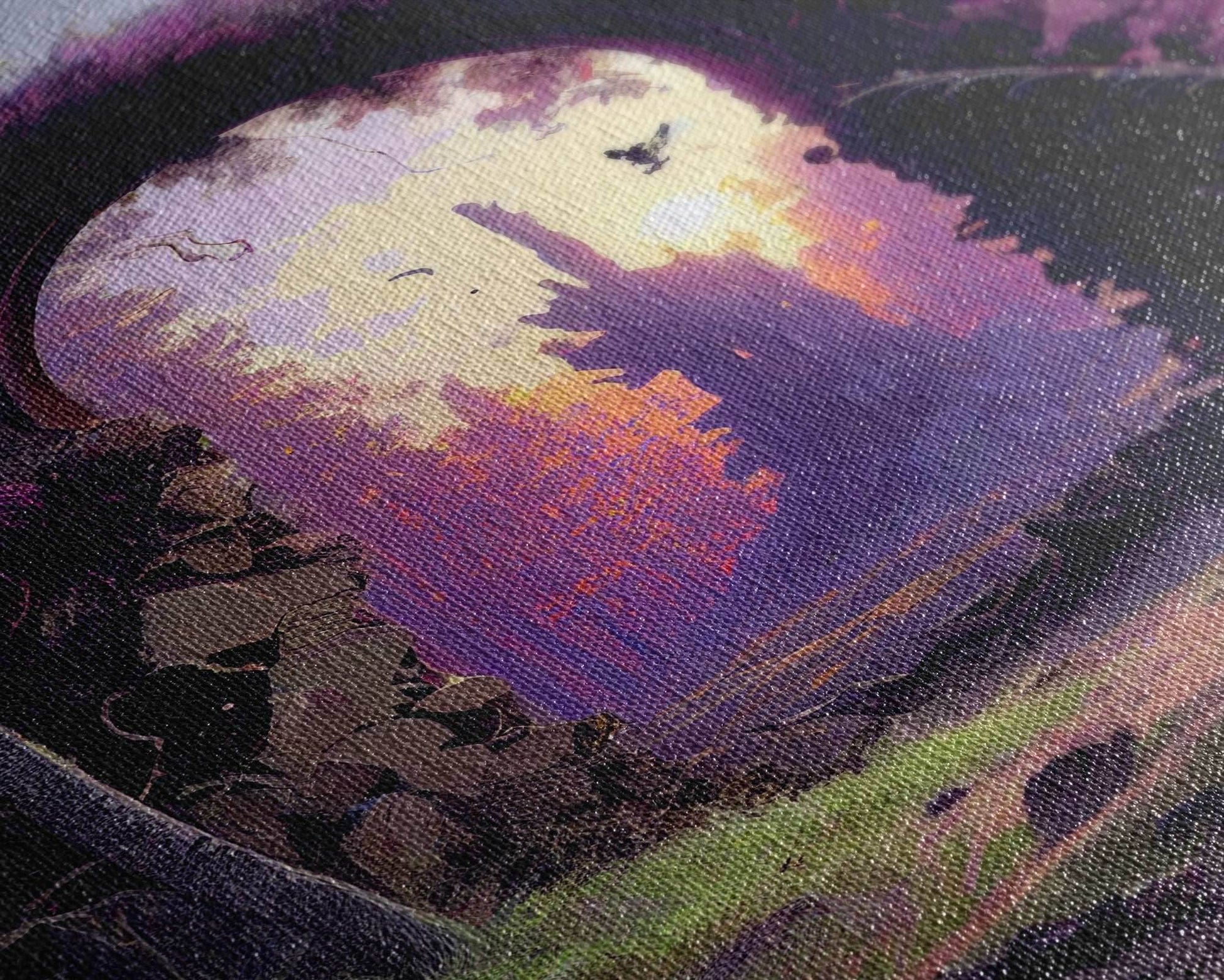 Gateway to another world, the purple realm, fine art poster print, fantasy decor - 8x12 Inches / Gallery Wrap Canvas - Ready To Hang