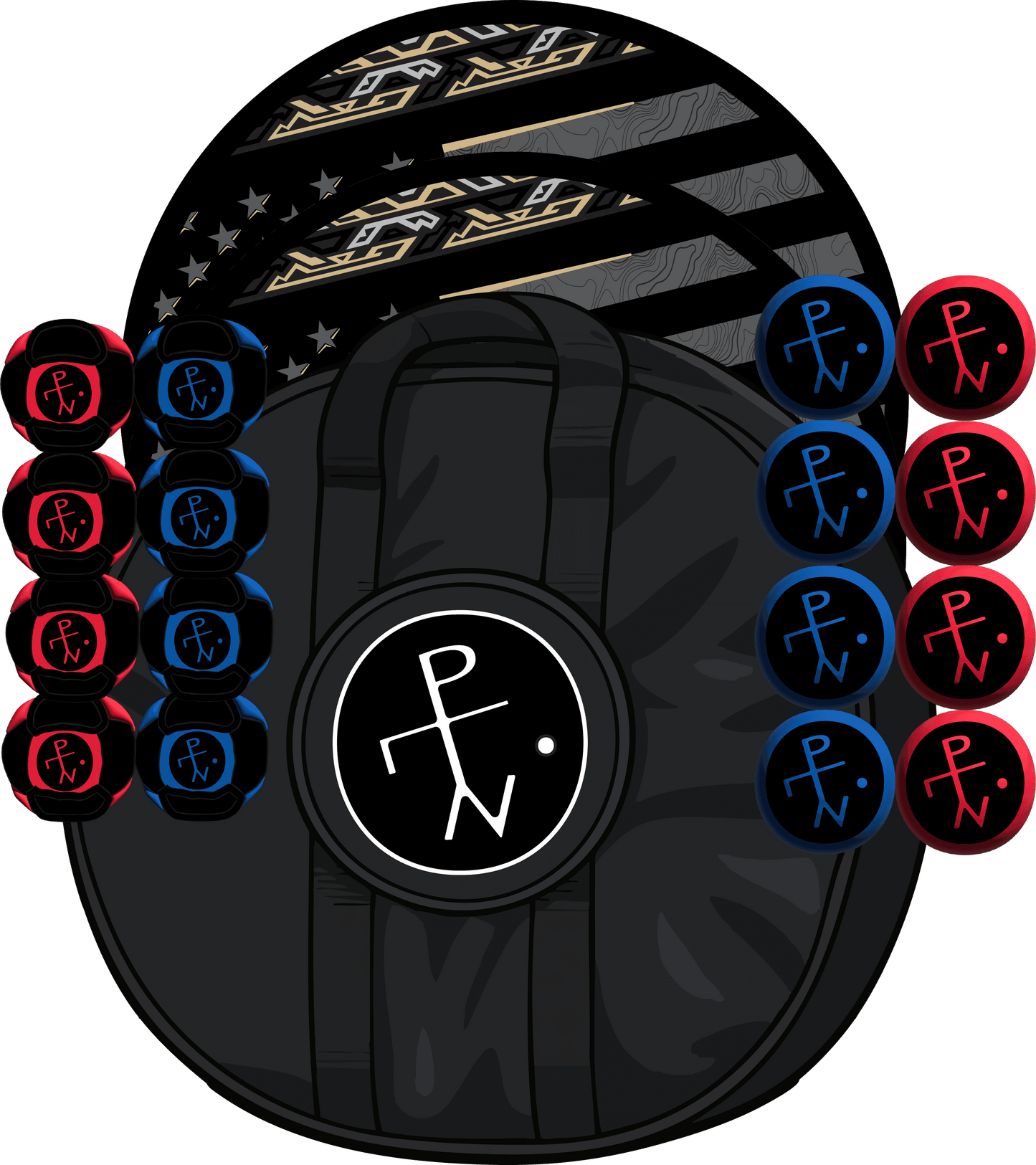 🇺🇸 American Swag Black/Gold - Both Styles / Standard Carry Case
