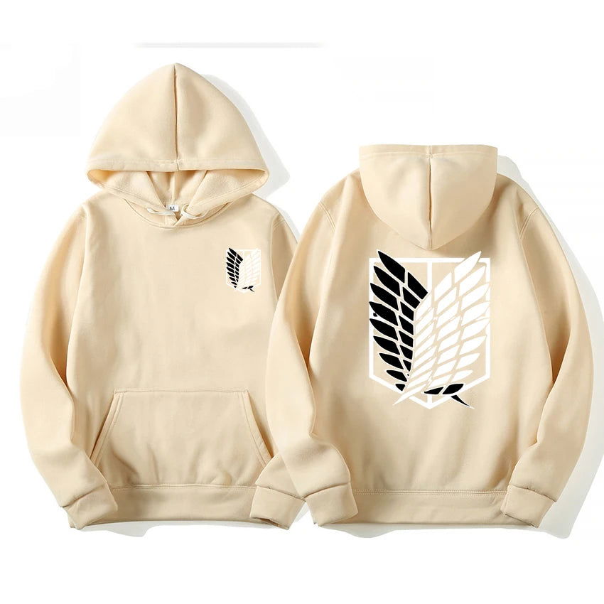 Attack on Titan Men's Hoodie, Anime Scout Regiment Military Division Hoodies Streetwear Pullover Hoodies Sweatshirt Clothes