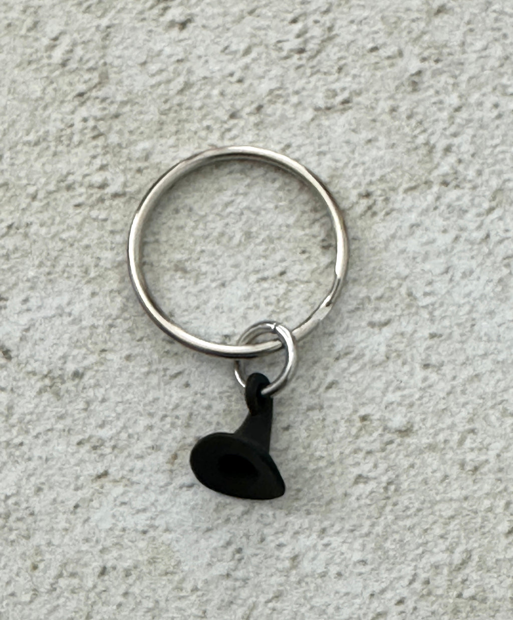 Black Witch Hat Zipper Pull Bag Charm Keychain