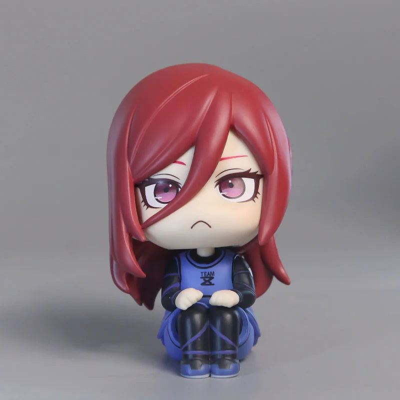 BLUE LOCK Cute Mini Figurines, Isagi Yoichi Chigiri Hyoma Nagi Seishiro Action Figures, Kawaii PVC Toys for Collector 10cm