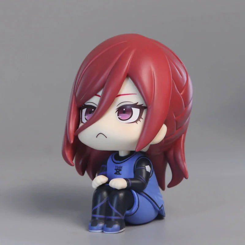 BLUE LOCK Cute Mini Figurines, Isagi Yoichi Chigiri Hyoma Nagi Seishiro Action Figures, Kawaii PVC Toys for Collector 10cm