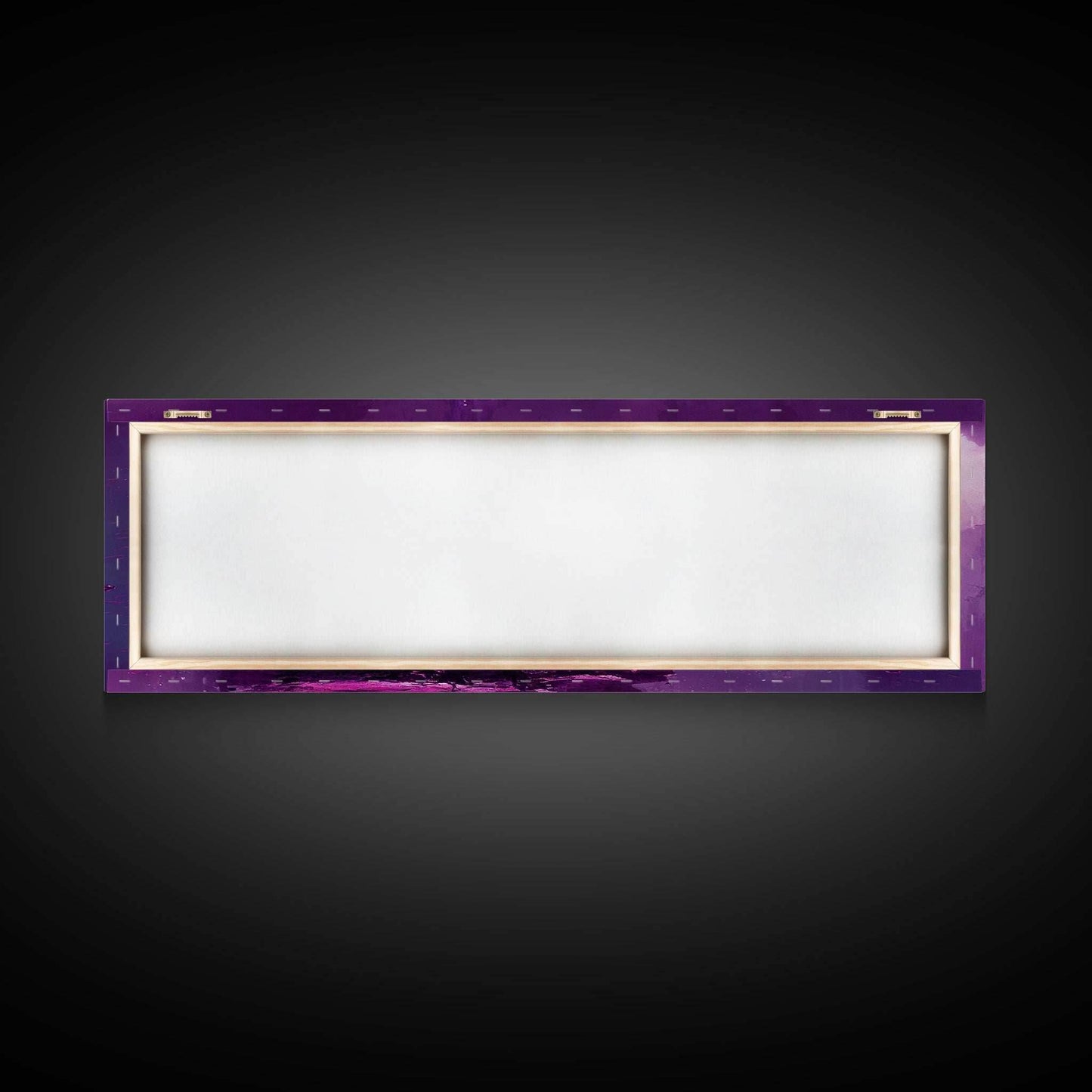 Panoramic Fantasy Underwater City, Purple Art, Extra Large Wall Art, Framed Panoramic Canvas Print, Framed Wall Decor - 10x30 Inches / Gallery Wrap Canvas - Ready To Hang