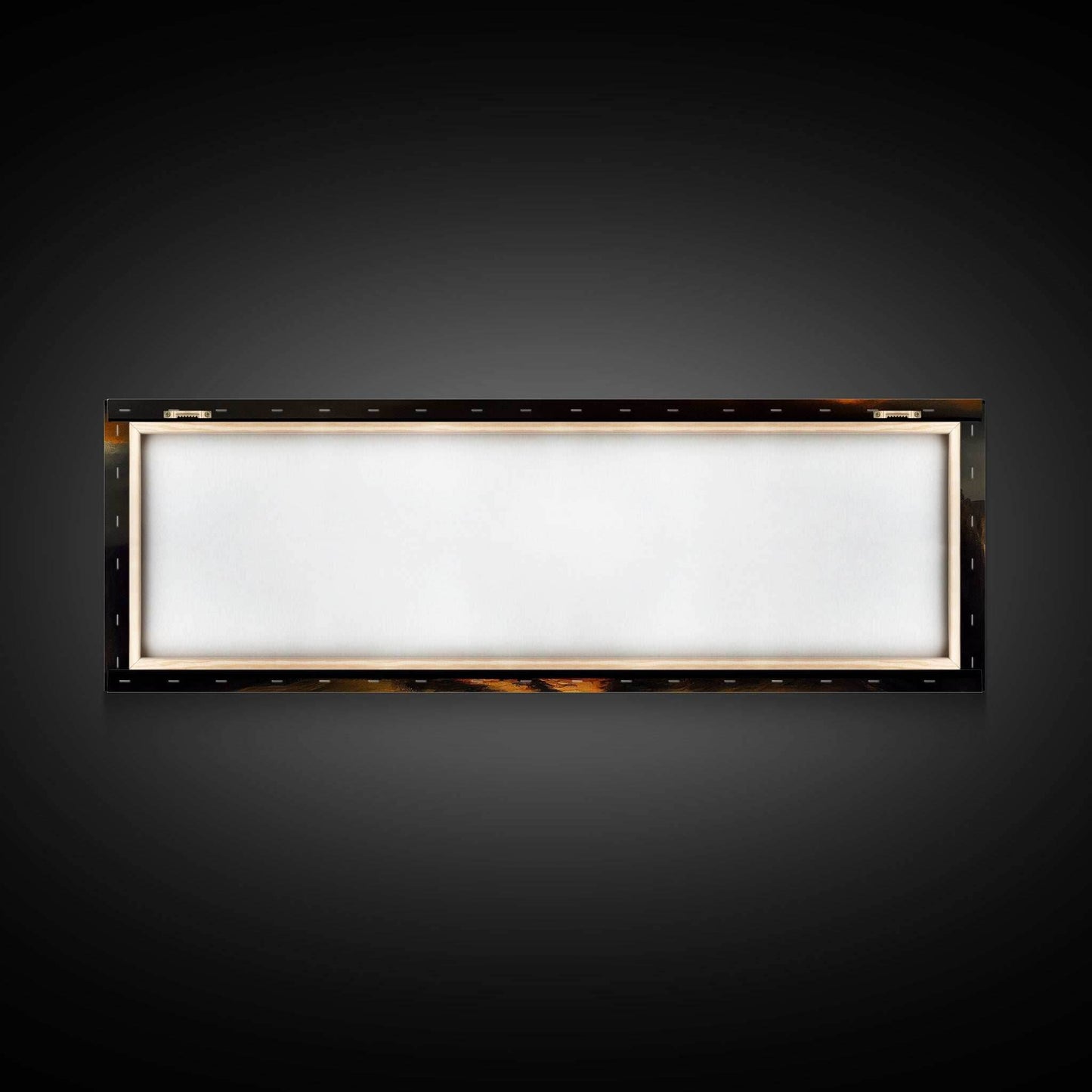 Panoramic Dark Fantasy Wall Art, Framed Canvas, Wood Frame Art, The Dark Castle Oil Painting Fantasy Decor, DND Art - 10x30 Inches / Gallery Wrap Canvas - Ready To Hang
