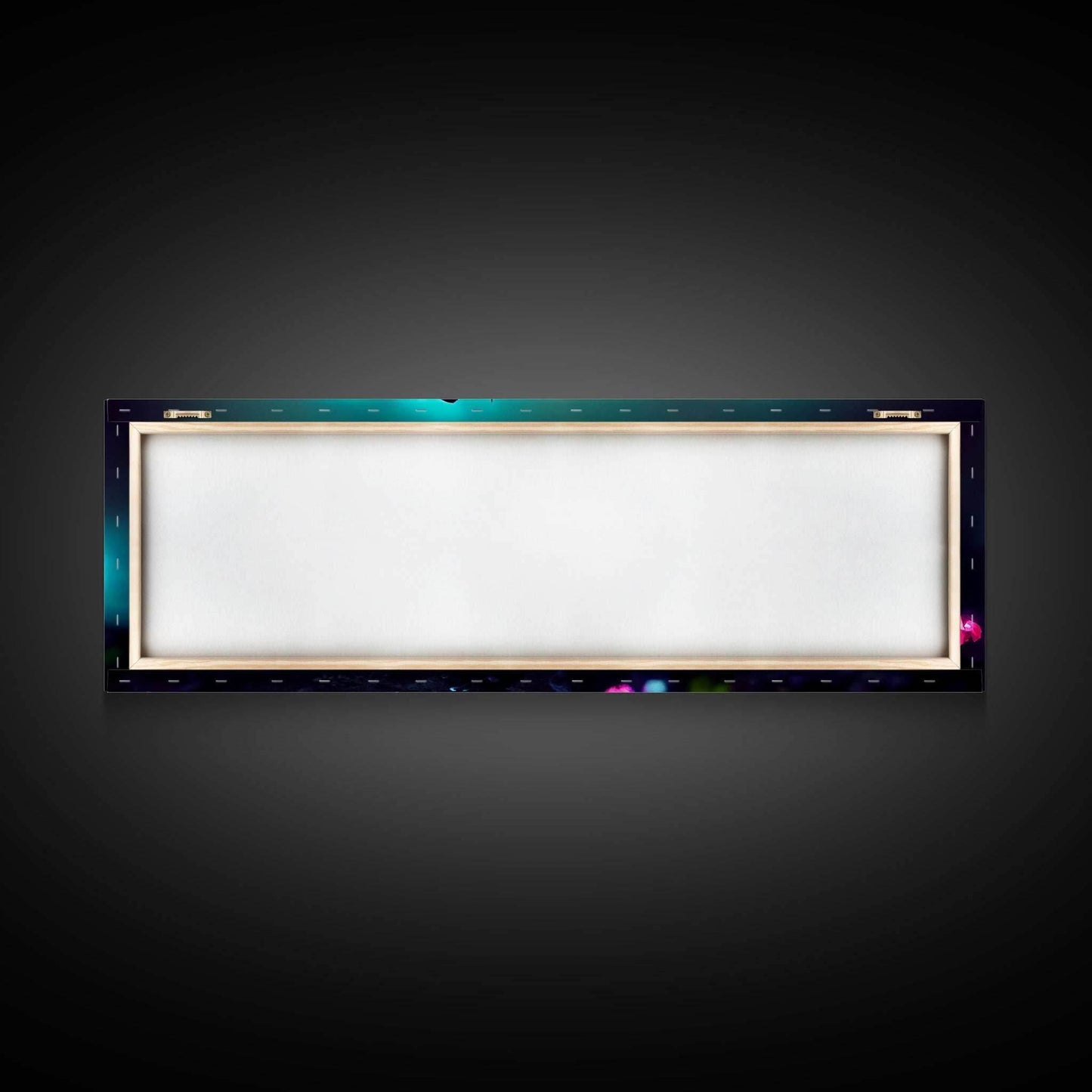 Luminescent trail in the forest, fantasy art, RPG concept art, canvas print, tiny worlds, glowing mushrooms out of focus, miniature worlds - 10x30 Inches / Gallery Wrap Canvas - Ready To Hang