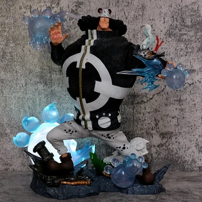 Bartholemew Kuma LED Anime Figure, One Piece Ursus Shock Action Figurines Statue Collection 32cm