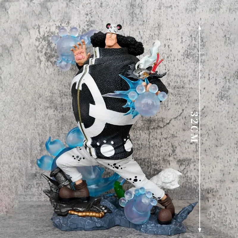 Bartholemew Kuma LED Anime Figure, One Piece Ursus Shock Action Figurines Statue Collection 32cm