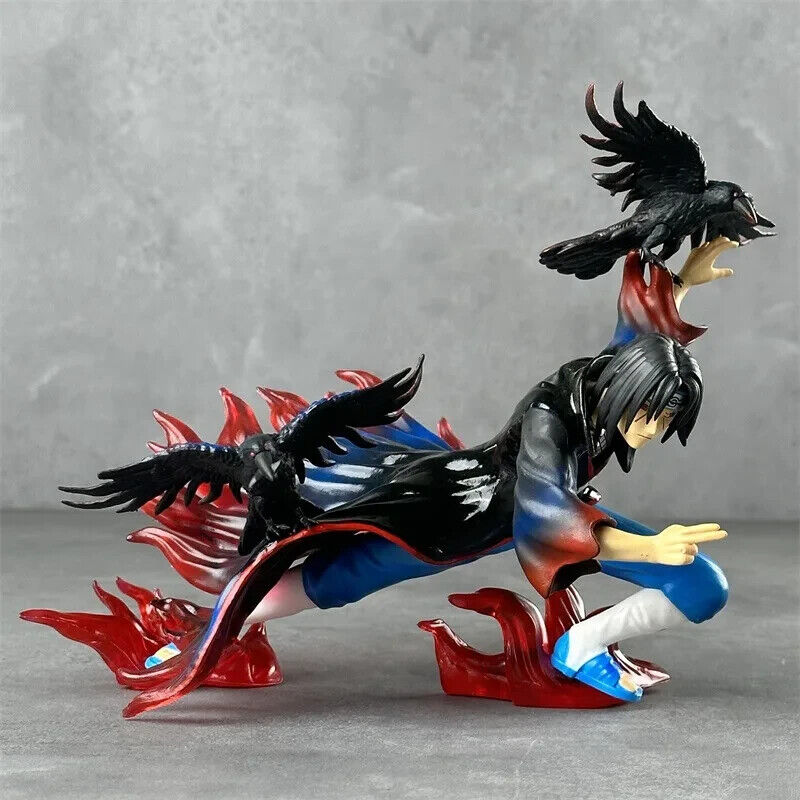 Battle Itachi Uchiha Figure, Akatsuki Red and Black Flames Amaterasu Figurines