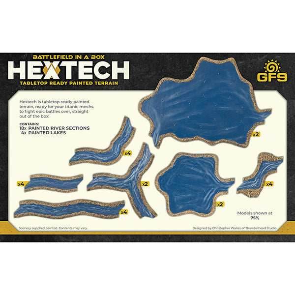 Battlefield in a Box: HexTech - Rivers and Lakes - 