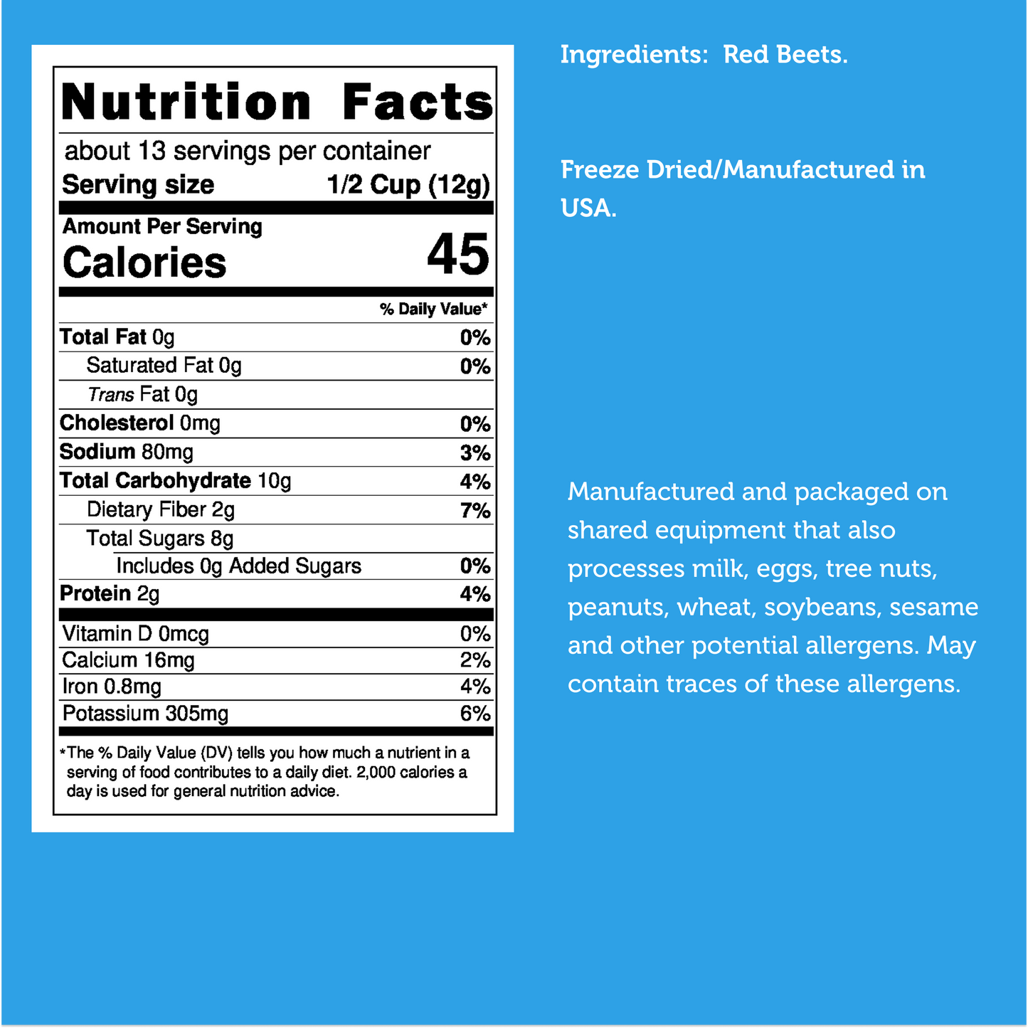 Freeze Dried Red Beet Chips