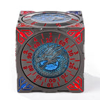 Cool Table Game Dice Spinner: 7-in-1 Metal Solid Cube Six-Sided Circular Spinning Roulette Dice