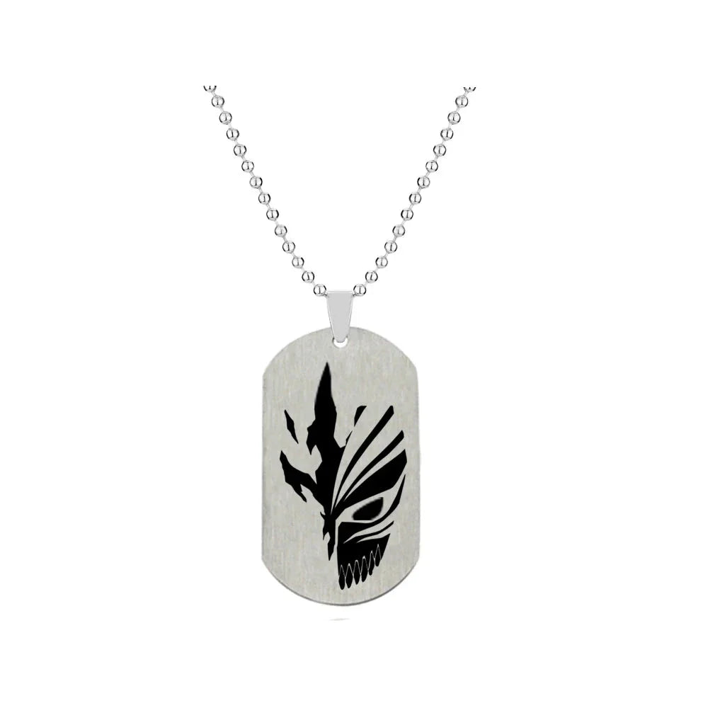 Bleach Ulquiorra Cifer Mask Anime Necklace Fashion Broken Masks Pendant Metal Choker Necklace