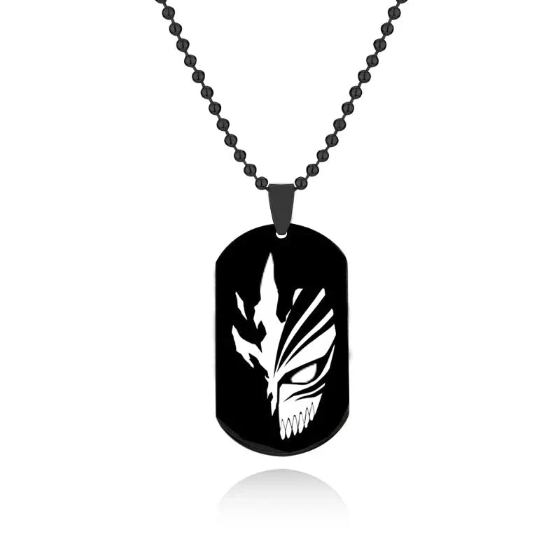 Bleach Ulquiorra Cifer Mask Anime Necklace Fashion Broken Masks Pendant Metal Choker Necklace