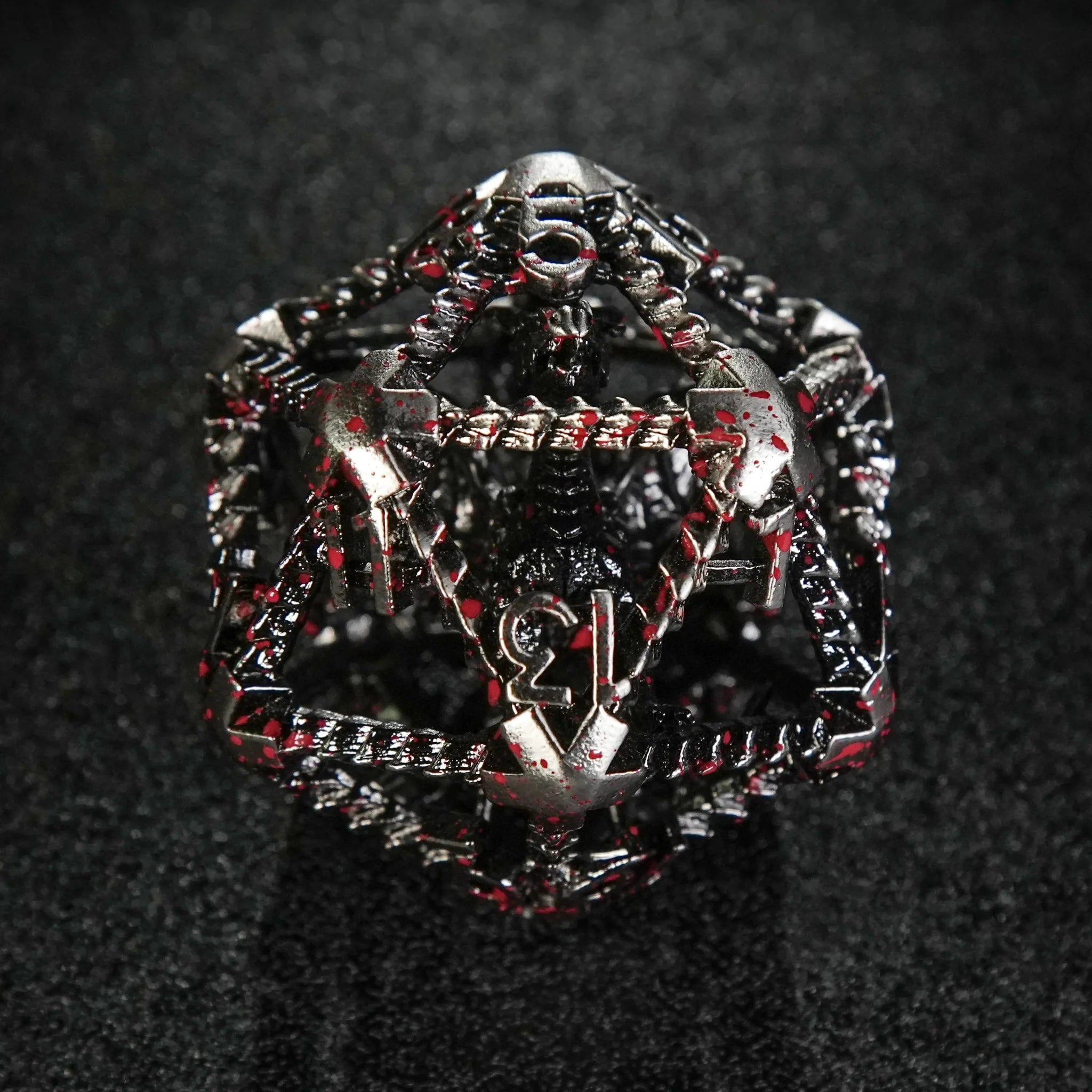 3D Metal  Flying Dragon Hollow D20 Polyhedron Dice 40mm 20 Sided Dice