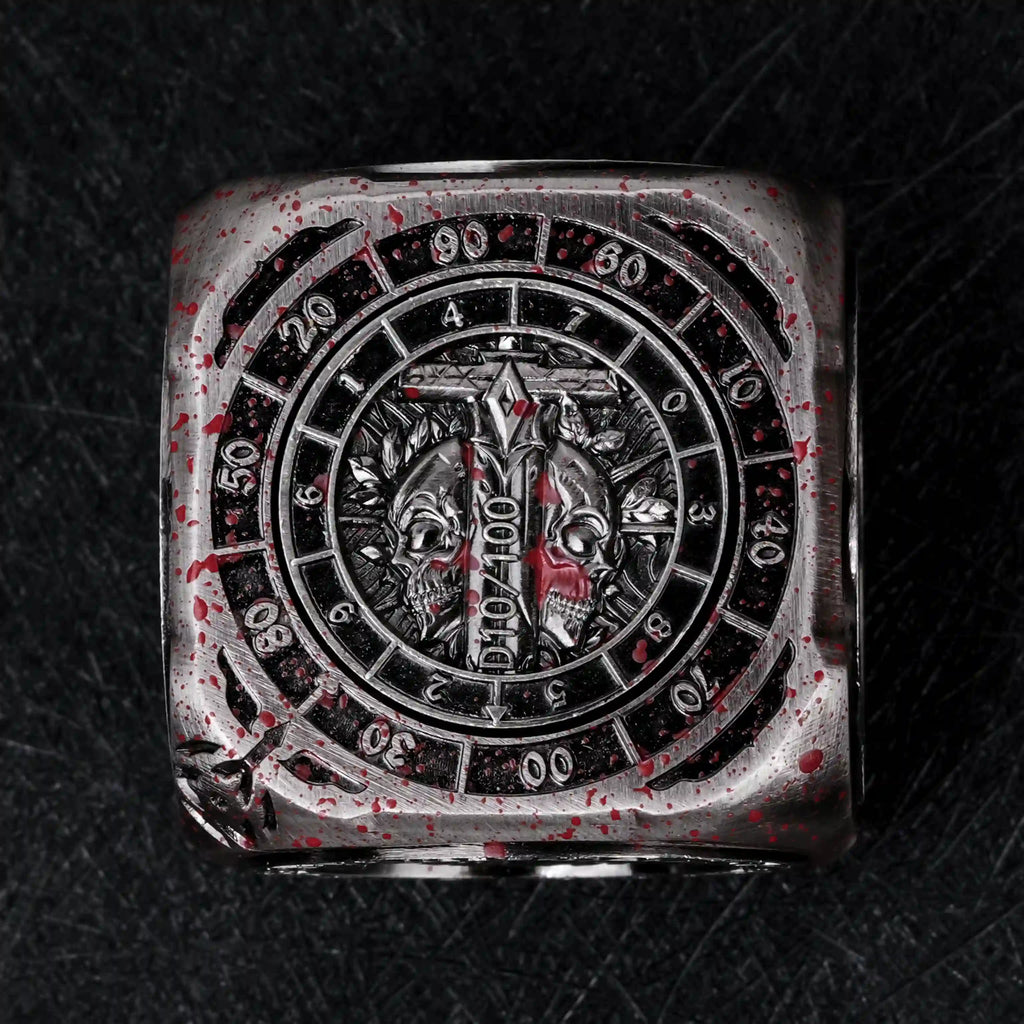 Kickstarter Dice -  7-in-1  Unique  Metal D6 Spinning Dice 2.0