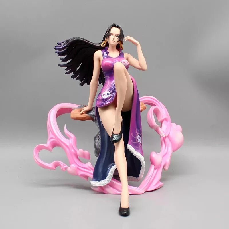 Boa Hancock One Piece Figurines, Empress Sitting on Marine Anime Figures 8 in