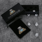 Paladin Bright Silver Metal DND Dice Set