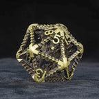 3D Metal  Flying Dragon Hollow D20 Polyhedron Dice 40mm 20 Sided Dice