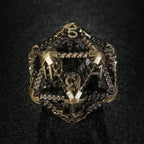 3D Metal  Flying Dragon Hollow D20 Polyhedron Dice 40mm 20 Sided Dice