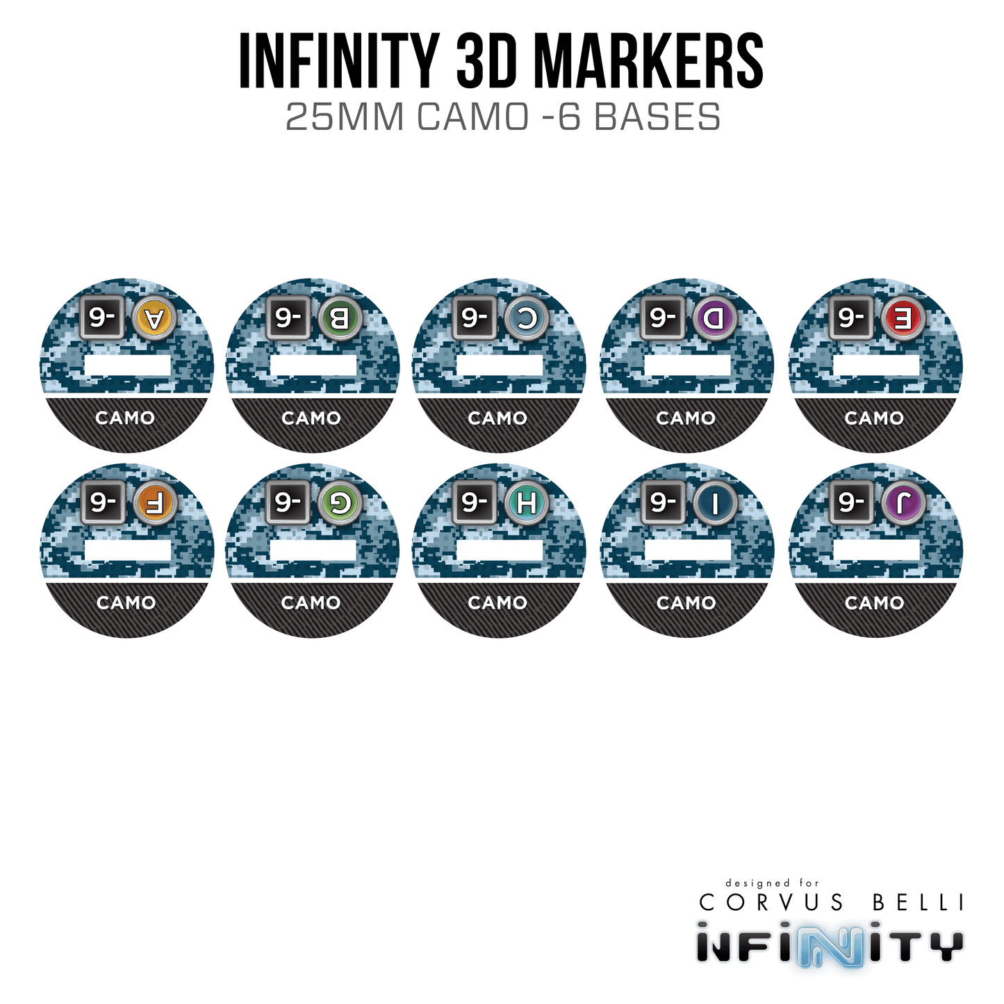 Infinity 3D Markers: Croc Men (25mm Camo -6) - A