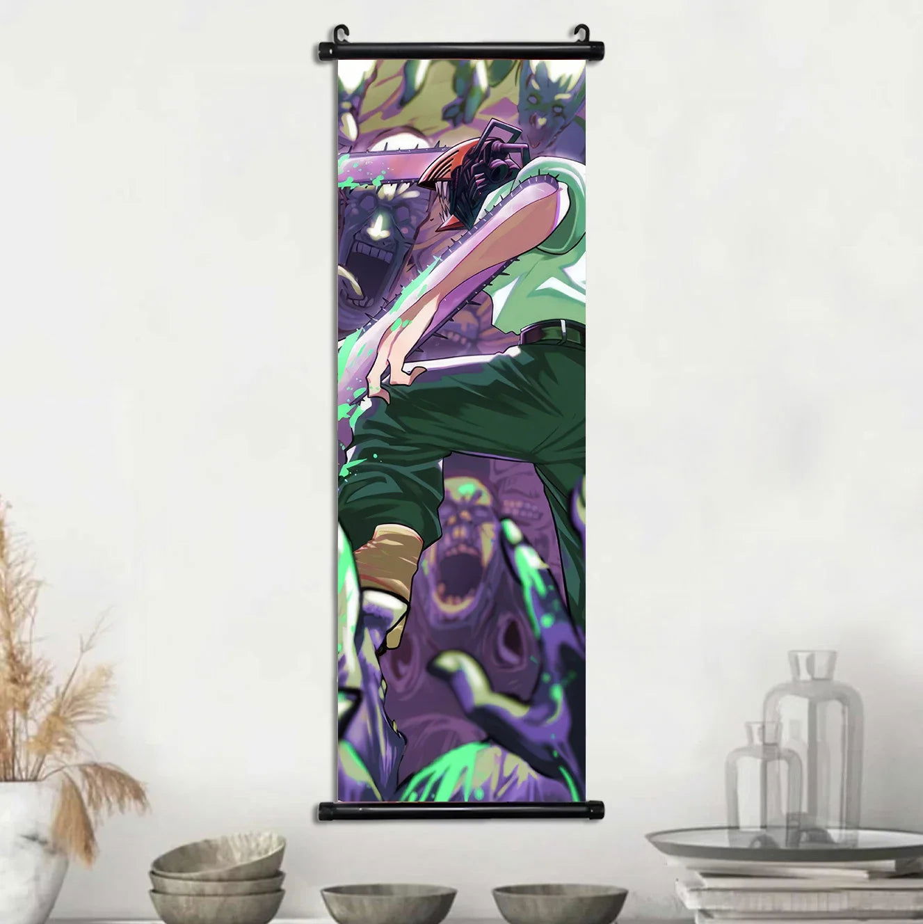 Chainsaw Man Anime Canvas Scrolls Collection, Wall Art Hanging Print Poster Home Decor