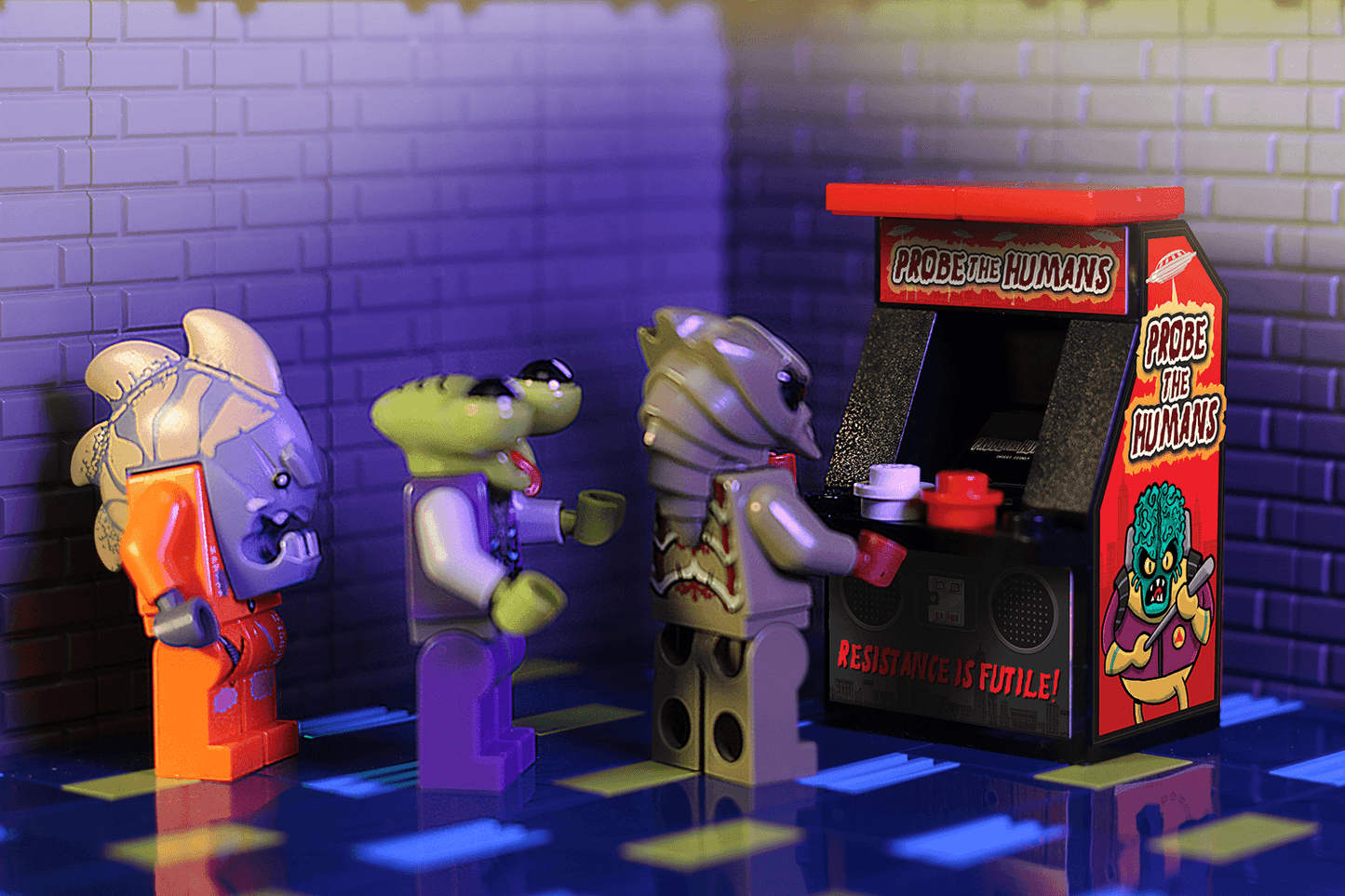 Probe the Humans - B3 Customs Arcade Machine - 