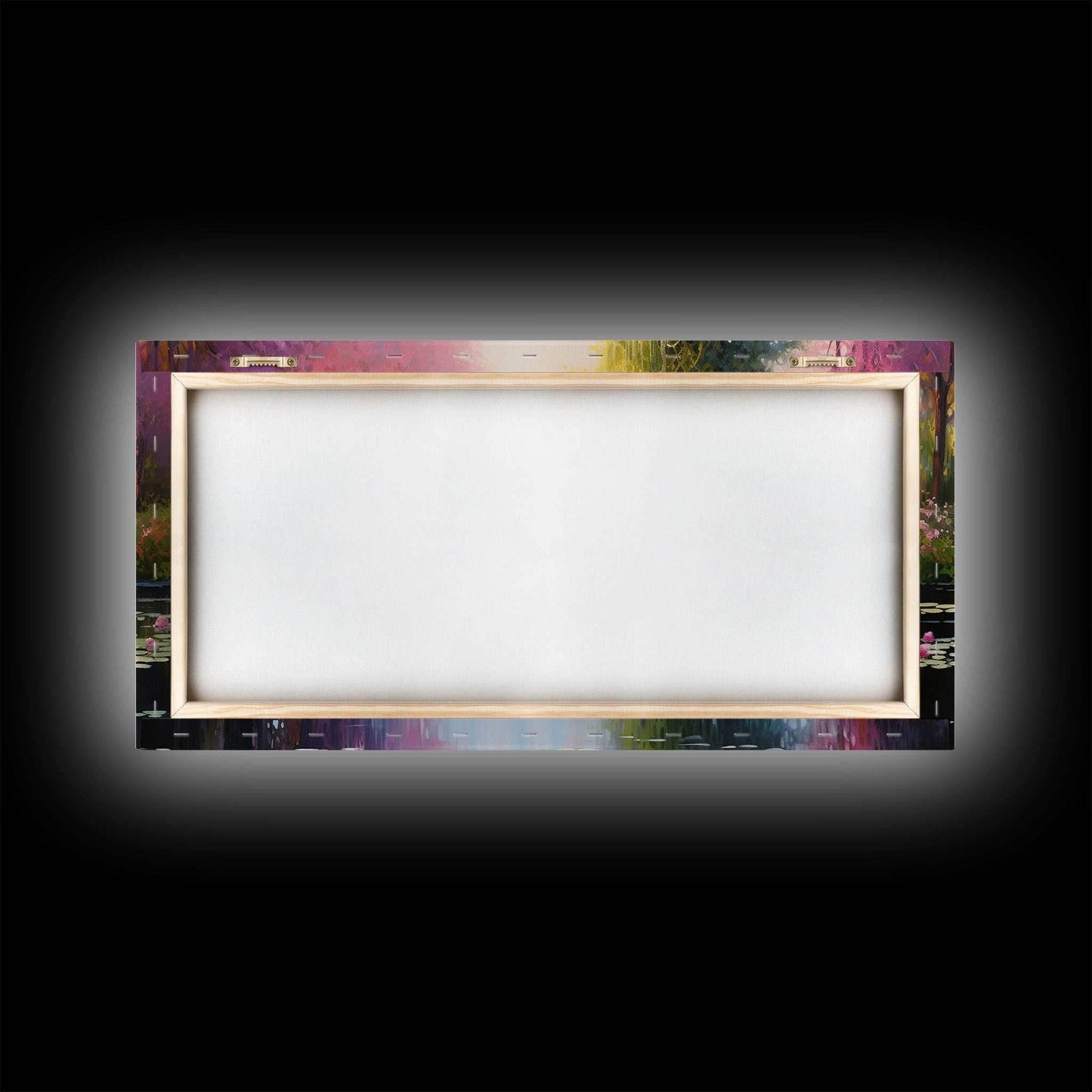 Fantasy Art, Lake Wall Print, Water Lilies Wall Art, Trees Wall Art, Panoramic Art, Wall Art, Canvas Art, Landscape Art, Long Wall Art - 10x20 Inches / Gallery Wrap Canvas - Ready To Hang