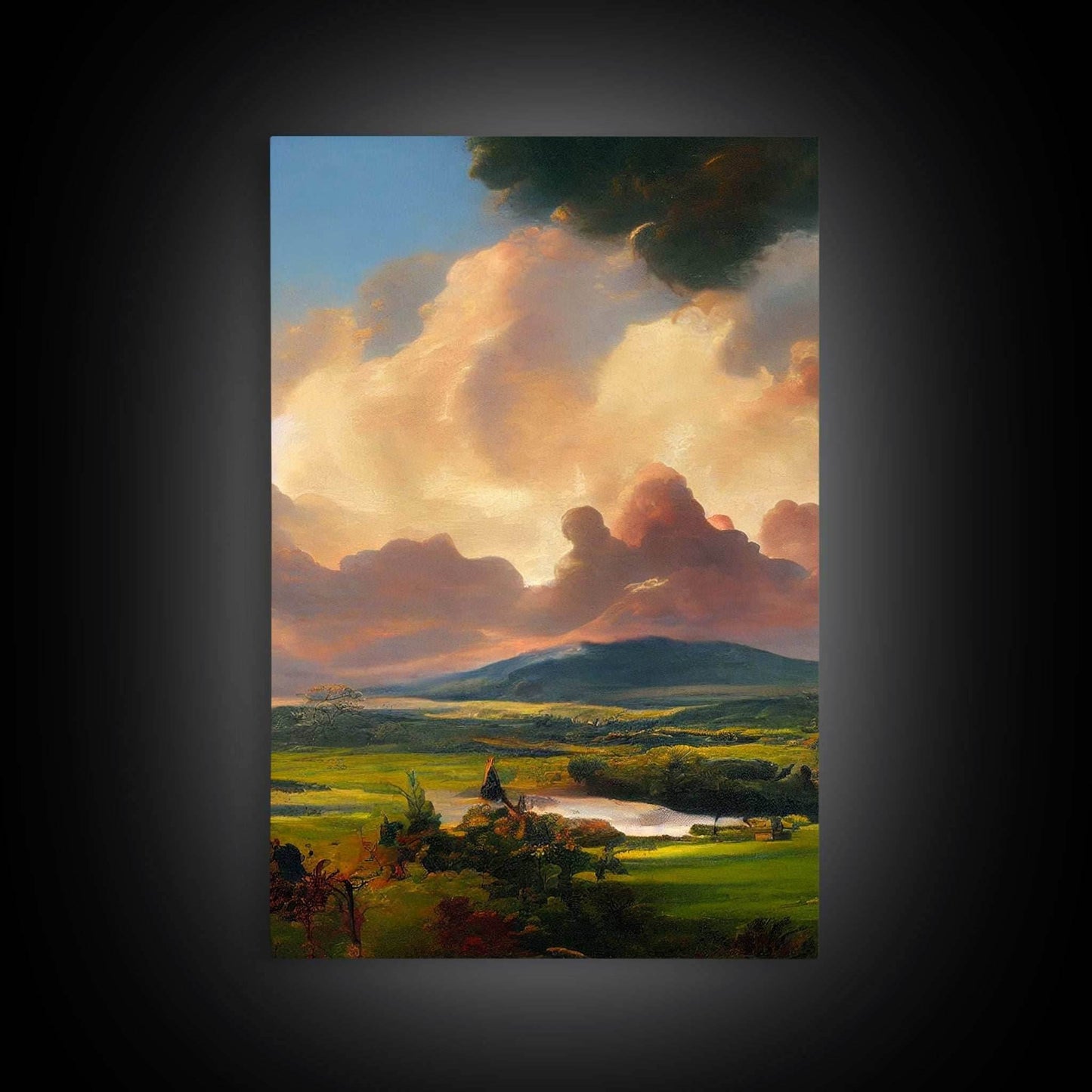 The Dark Tower, 3 Piece Panoramic Art, High Fantasy Concept Art, 3 Piece Wall Art, Ready To Hang Canvas Print - 8x12 In. - 3 Pieces / Stretched Canvas