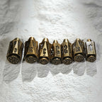Cool dnd dice: unique metal bullet-shaped polyhedron RPG dice set