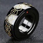 Cool Metal Fingertip Spinning D20 Dice Ring