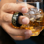 Cool Metal Fingertip Spinning D20 Dice Ring