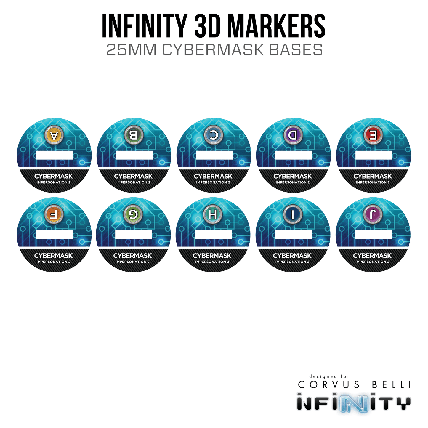 Infinity 3D Markers: Aelis Keesan (25mm Cybermask) - A