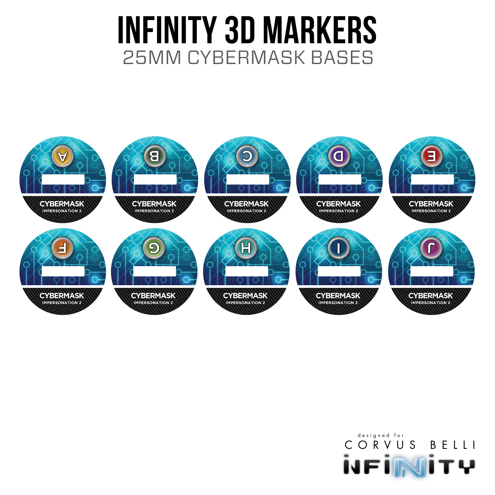 Infinity 3D Markers: Shakti (25mm Cybermask) - A
