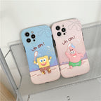 Three-Dimensional Sponge Bob Square Pants For Apple 7/8plus Mobile Phone Cover 12promax Couple Huawei Nova8 Soft Case