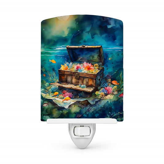 Treasure Chest Ceramic Night Light