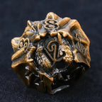DND Epic Fantasy Metal Dragon Head Dice Set