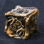 DND Epic Fantasy Metal Dragon Head Dice Set
