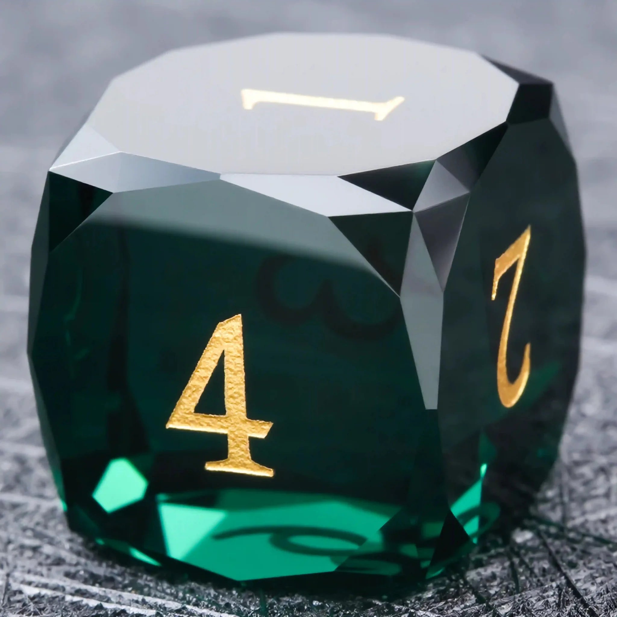 Bear Dice DND Multi-Sided Engraved Glass Gemstone Dice Set