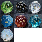 Bear Dice DND Multi-Sided Engraved Glass Gemstone Dice Set