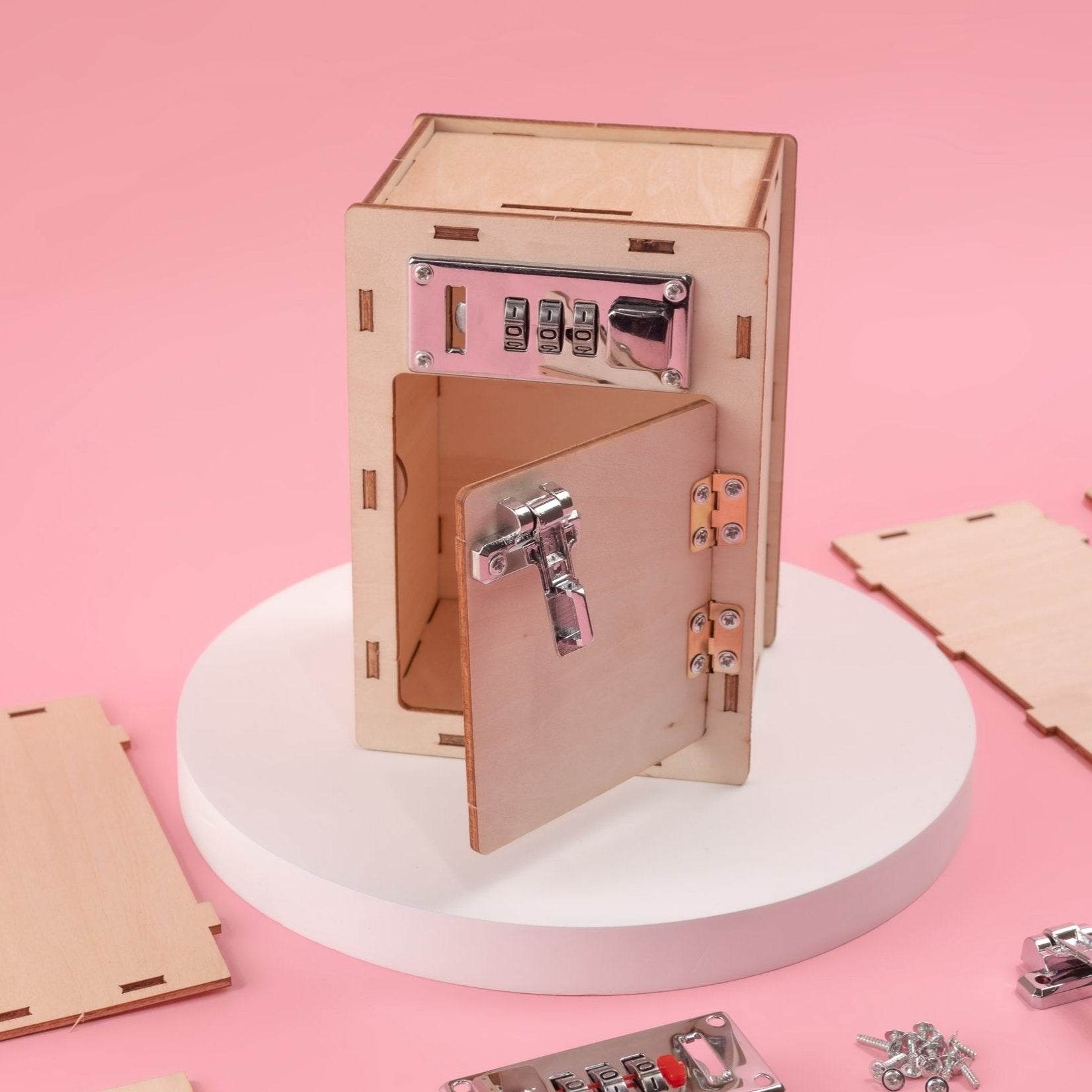 Combination Lock Box DIY Kit, Educational STEM Toy - 