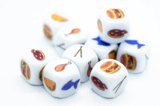 Food Dice d6 | Decide What to Eat Dice 6-Sided 16mm Foodie Dice - 1 Dice