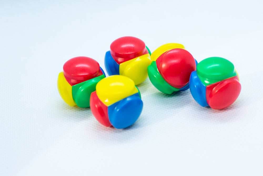 Color Selector Blue, Red, Yellow, Green Plastic D4 Koplow Dice Kids Math - 