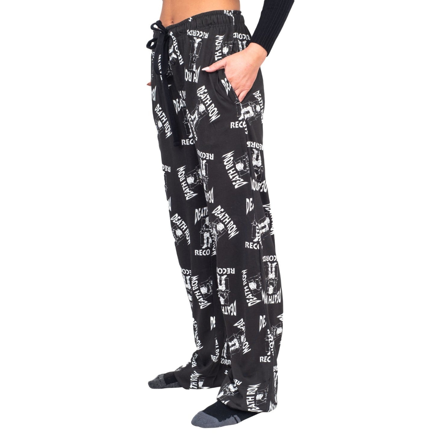 Deathrow Records Logo Toss Adult Sleep Lounge Pants