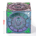 Cool Table Game Dice Spinner: 7-in-1 Metal Solid Cube Six-Sided Circular Spinning Roulette Dice