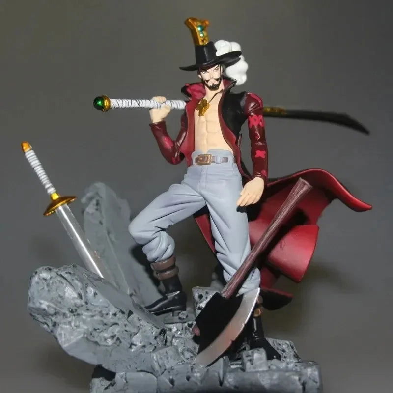 Dracule Mihawk Anime Figure, One Piece Figurines Shichibukai PVC Statue 15 CM