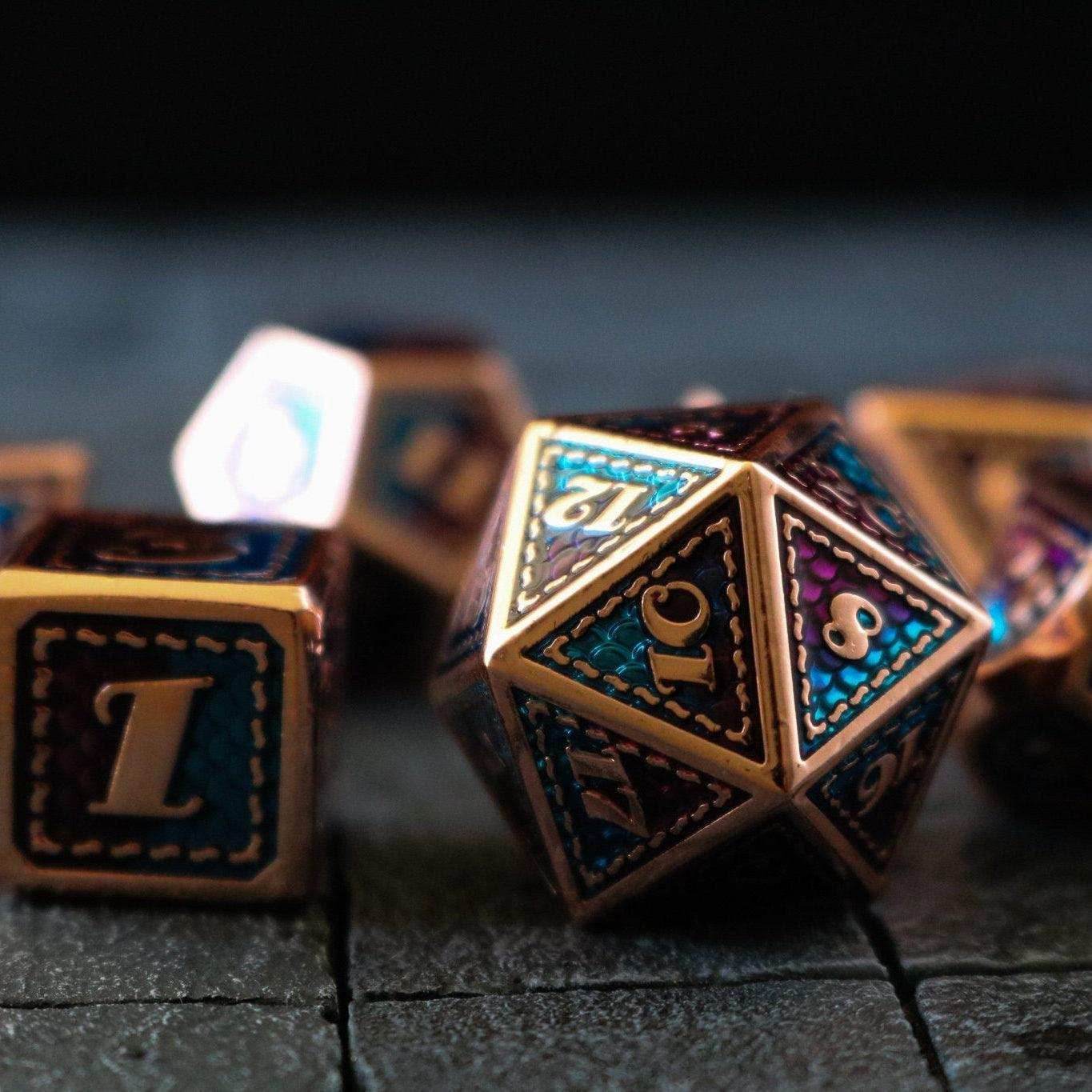 Dragon Scale Metal DND Dice Set - Only 1 D20