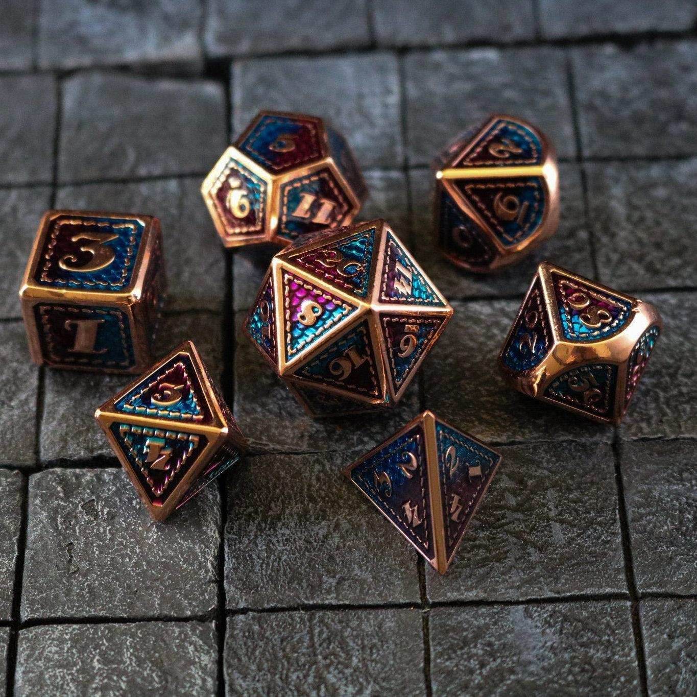 Dragon Scale Metal DND Dice Set - Only 1 D20