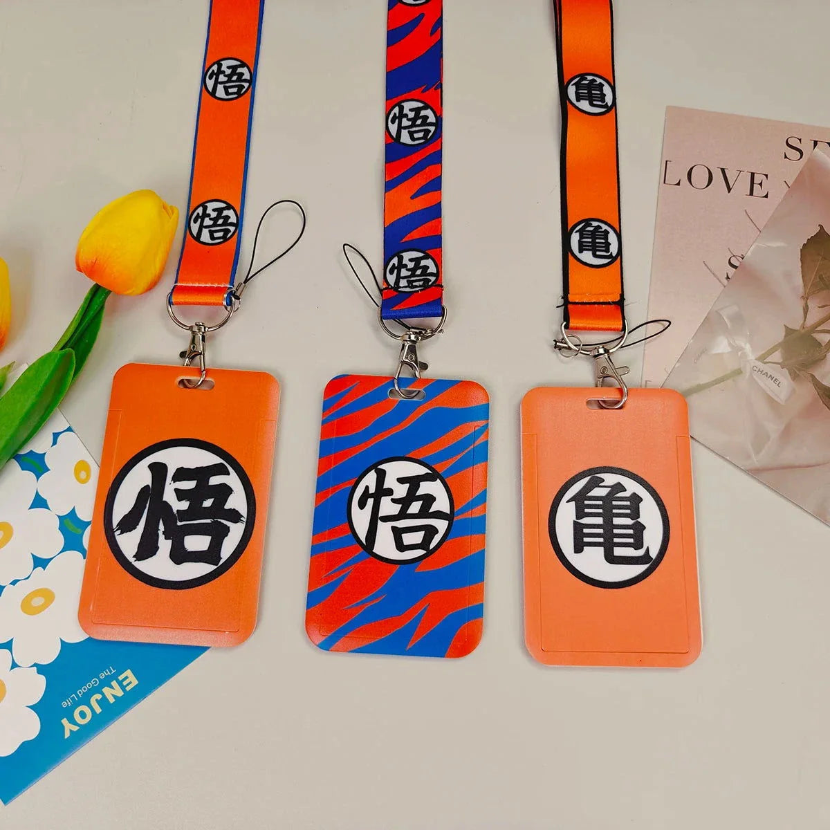 Dragon Ball Credential Holder Anime Lanyards Neck Strap For Card Badge Keychain Accessories Gifts