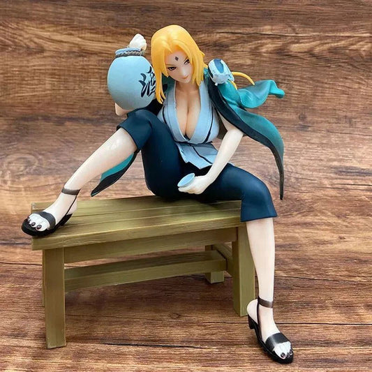 Drunken Tsunade Anime Figurines, Naruto Fifth Hokage Collectible Figures 6 in