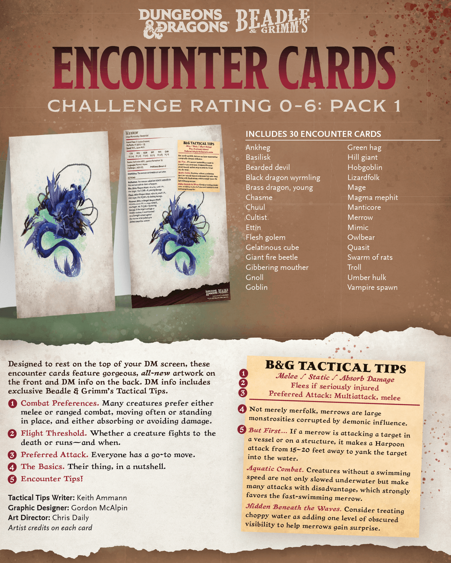 Encounter Cards (D&D) - Challenge Rating 0-6 PACK 1 - 